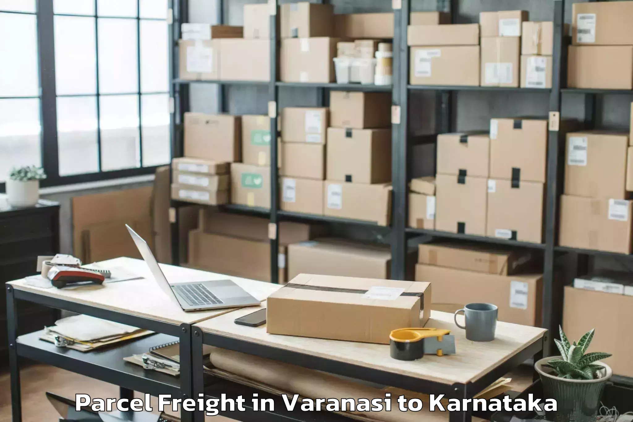 Top Varanasi to Belthangady Parcel Freight Available